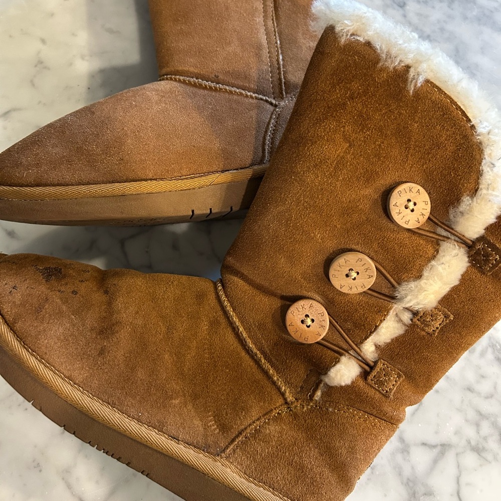 Women’s PIKA Warm Slipper Faux Shearling Lined Boots Mid Calf Ugg Style Size 6